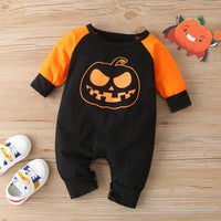 Baby Clothes Cotton Letter Santa Patchwork Plaid Long Sleeve Baby Bodysuit