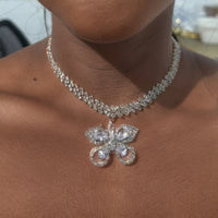 Rhinestone 2025 Pendant Cuban Necklace Short Clavicle Chain