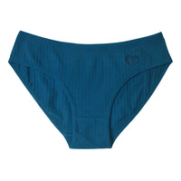 Women's Cotton Underwear Mid-waist Heart-shaped Briefs