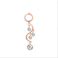 Fashion Moon Heart Pendant Crystal Belly Ring Body Piercing Jewelry