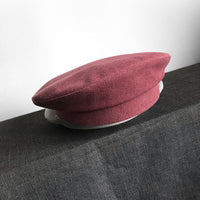 Dark Beret For Women With Large Faces Black Painters Cap