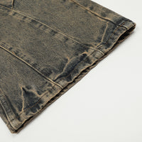 Men's Patchwork Irregular Skinny Jeans Washed