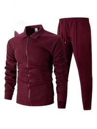 Autumn Youth Zipper Pocket Lapels Slim Fit Men's Jacket Suits