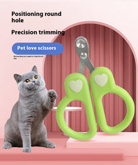 Pet Round Hole Limit Anti-shear Blood Line Cat Nail Scissors