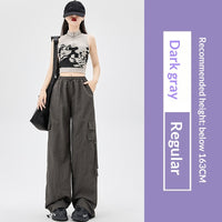 Purple Parachute Work Pants For Women