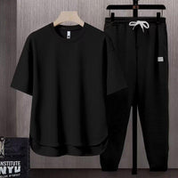 Men's Summer Athletic Crew Neck Pants Set