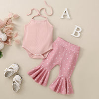 Infant Chilren Waistcoat Bell-bottom Pants Suit