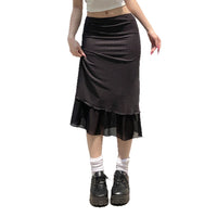 Women's Polka-Dot Double-Layer Mesh Skirt