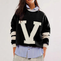 Bold, Color-blocked Letter-print Hoodie