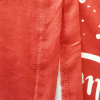 Casual Christmas Printed Long Sleeve Off-the-shoulder T-shirt