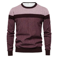 Men's Same 3d Printing Youth Striped Pullover Bottoming Shirt