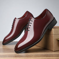 British Style Fashion Business Glossy Pointed Toe Comfortable All-matching Men's Shoes