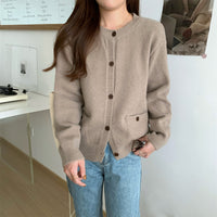 Long Sleeve Women's Knitted Cardigan Top
