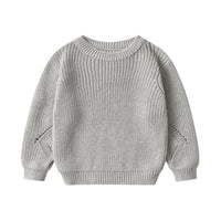 Children's Knitted Sweater Korean Style Pure Color Warm Keeping