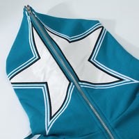 Niche Design Five-pointed Star Casual Zip Coat