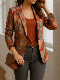 Elegant And Casual Printed Blazer For Women