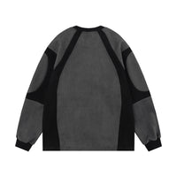 American Retro Deerskin Velvet Stitching Motorcycle Sweater Street