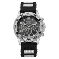 Watch Silicone Band Blue Light Glass Men's Watch