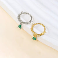 Fashion Green Water Drop Eardrops Earrings