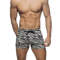 Men's Boxer Trunks Zebra Pattern Flower System