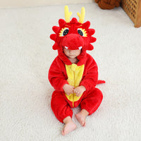 Cartoon One-piece Pajama Children's Autumn And Winter Animal Homewear