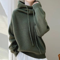 Women's Sweater Thicken Lazy Style All-match Long-sleeved Autumn Winter Warm Casual Sweater For Women