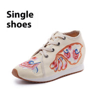 Travel Canvas Embroidered Sneaker Casual Fashion Cloth Shoes Ladies