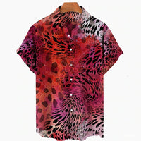 Casual Fashion 3D Digital Printing Short Sleeve Shirt Men