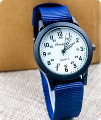Girls And Boys Waterproof Canvas Quartz Watch