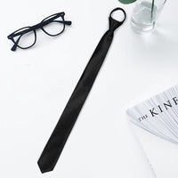 Lazy Zip Tie Men's Business Formal Shirt Accessories Narrow