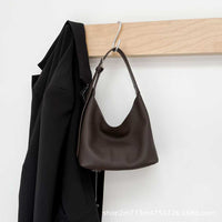 Chiond Top-Grain Leather Simple And Sophisticated Commuter ShoulderCrossbody Bag