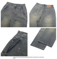 Autumn New Nostalgic Washed Straight Jeans