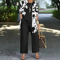 Casual 3D Printed 3-Piece Set Top Vest And Pants
