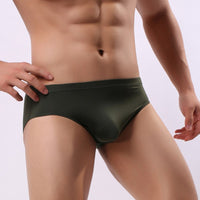 3D One Piece Nylon Ice Silk Triangle Men's Underpants