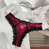 Female Cross Tie Hollow Mesh Breathable Thong