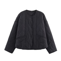 Temperament Women's Bow Quilted Coat