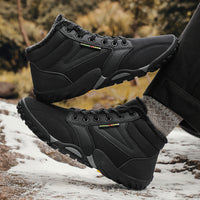 New Men's Winter Waterproof Non-slip Warm Snow Boots Fleece-lined