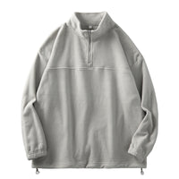 American Polar Fleece Casual Sweatshirt Loose Bottoming Shirt Long Sleeve Half Zipper Jacket