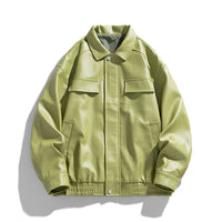 US Casual Retro PU Coat