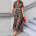Women's Elegant Loose V-Neck Casual Dress