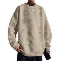 Trendy Small Square Round Neck Casual Loose Knit Long Sleeve Top