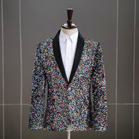 Men's Colorful Sequin Fashion-color Coat