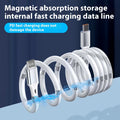 Travel Storage Data Cable Portable Magnetic Type-c Creative Car