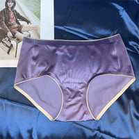 Mid-waist Silk Underwear Antibacterial Comfortable Seamless Classic Girl