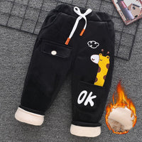 Baby Cotton Pants Boys Three Layer Plus Velvet And Thick Girls