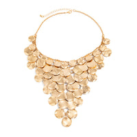 Exaggerated Geometric Metal Disc Layered Hip-hop Punk-style Triangular Tassel Necklace