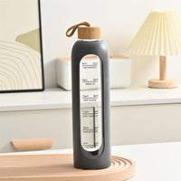 Large Capacity Portable Glass Water Bottle Single Layer High Temperature Resistance