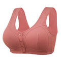 Threaded Fabric Pure Cotton Front-button Underwear A Creative Plus-size
