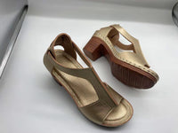Peep Toe Plus Size Wedge Open Toe Buckle Roman Style High Heel Sandals