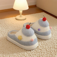 Warm Sweet Cherry Cake Lady Fluffy Shoes